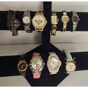 10 WATCHES Bundle Lot Women's As Is DIY Craft Project Pittsburgh Steelers Celtic